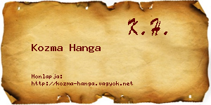 Kozma Hanga névjegykártya